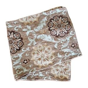 Comphy Table Runner Turquoise Blue & Brown Mandala Pattern Home Decor Tapestry